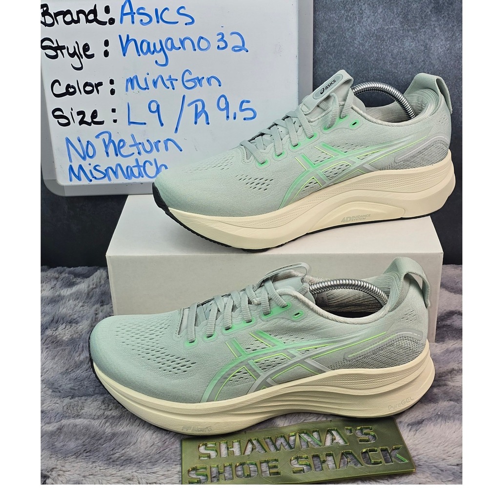 New Asics Gel-Kayano 32 Running Shoes Mint Green Mismatch Mens SZ L9/R9.5